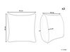 Set of 2 Boucle Cushions 45 x 45 cm Grey LEUZEA_903387