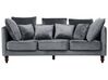 3-seters sofa fløyel grå FENSTAD_732137