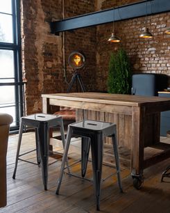 Baarijakkara metalli musta 60 cm 2 kpl CABRILLO Baarijakkara metalli musta 60 cm 2 kpl CABRILLO