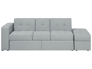 Sectional Sofa Bed with Ottoman Light Grey FALSTER