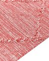 Teppich Baumwolle rot 80 x 150 cm mit Quasten NIGDE_839466