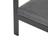Lounge Set Kunstholz schwarz 5-Sitzer Auflagen beige mit zusätzlichen Bezügen grau MESSINA_878316
