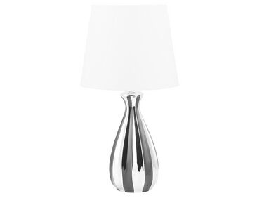 Ceramic Table Lamp Silver and Black VARDJA