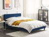 Funda para cama de terciopelo 140 x 200 cm azul marino FITOU _876099