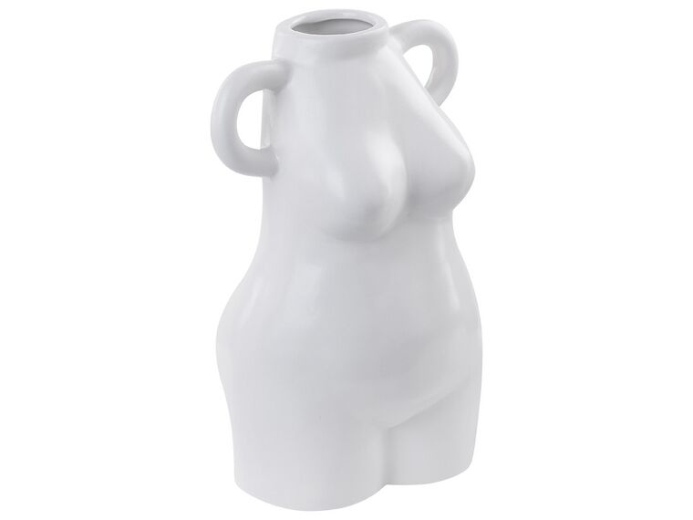 Porcelain Flower Vase 25 cm White AIGIO_845109