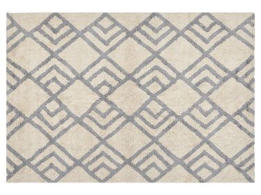 Bavlnený koberec 140 x 200 cm béžová/sivá NEVSEHIR