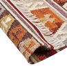 Alfombra kilim de lana naranja/rojo/marrón 80 x 150 cm AYGAVAN_859247