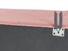 Ottomana velluto a coste rosa 83 x 83 cm LEMVIG_794516