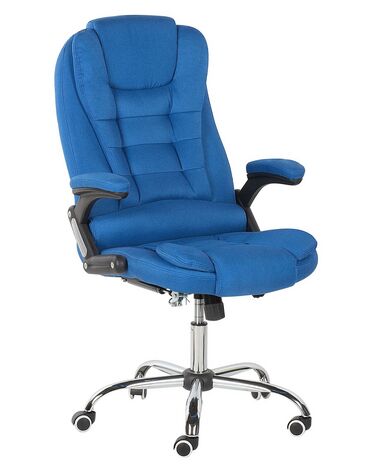 Chaise de bureau en tissu bleu ROYAL