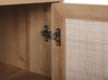 Sideboard heller Holzfarbton 3 Rattan-Türen PASCO_804055