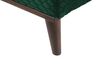 Cama con somier de terciopelo verde oscuro/madera oscura 140 x 200 cm BAYONNE_744026