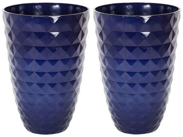 Set di 2 vasi argilla blu marino ⌀ 42 cm FERIZA