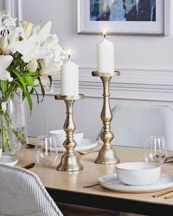 Kynttilänjalka alumiini kulta 2 kpl CUBA