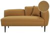 Right Hand Boucle Chaise Lounge Mustard CHEVANNES_895429