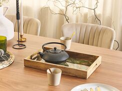 Koristetarjotin mango vaalea puu/vihreä 40 x 26 cm TYLIS Koristetarjotin mango vaalea puu/vihreä 40 x 26 cm TYLIS