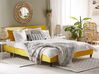 Revêtement en velours jaune 180 x 200 cm pour les lits FITOU_777151
