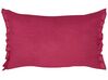 Set of 2 Linen Cushions 30 x 45 cm Red SASSAFRAS_906669