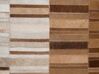 Kožený koberec 140 x 200 cm béžová/hnedá YAGDA_743503