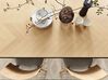 Table de salle à manger bois clair et noir 180 x 90 cm IVORIE_837813