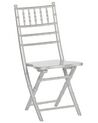 Zestaw 4 krzeseł drewniany srebrny MACHIAS_799551