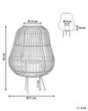 Lanterna em madeira de salgueiro castanha clara 44 cm BERKNER_774574