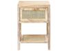 Mesa de cabeceira com 1 gaveta em rattan cor de madeira clara ESTO_845547