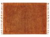 Teppich Baumwolle orange 140 x 200 cm Fransen Shaggy BITLIS_849097