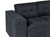 Canapé-lit modulable avec pouf noir FALSTER_878875