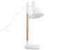 Lámpara de mesa de metal blanco/madera clara 53 cm ALDAN_877780