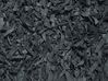 Tappeto shaggy in pelle nera 140 x 200 cm MUT_723968