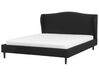 Fabric EU Super King Size Bed Black COLMAR_703465