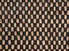 Kožený koberec 140 x 200 cm černý s béžovou GERCE II_757939