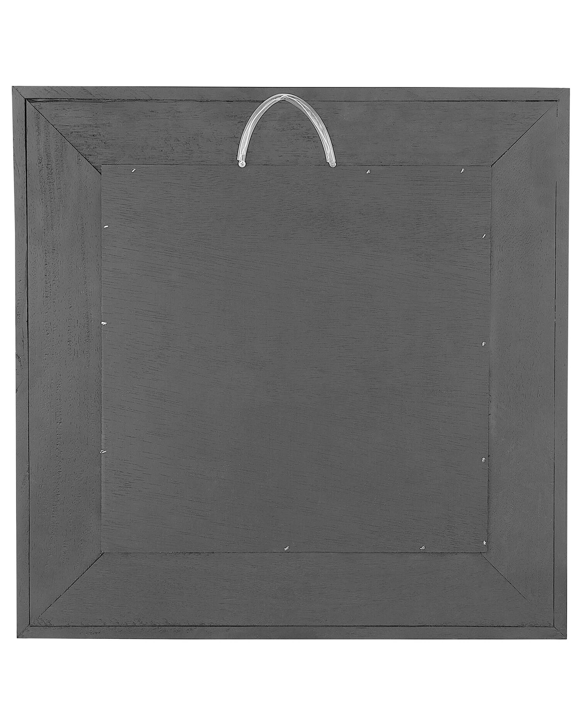 Wooden Wall Mirror 60 x 60 cm Dark BOISE Beliani.co.uk