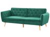 Velvet Sofa Bed Dark Green BARDU_792060