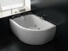 Bañera de hidromasaje esquinera LED de acrílico blanco/negro/plateado derecha 160 x 113 cm PARADISO_708040