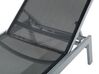 Chaise longue en aluminium noir CATANIA II_504999