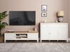 Meuble TV en bois clair et blanc ATOCA_910278