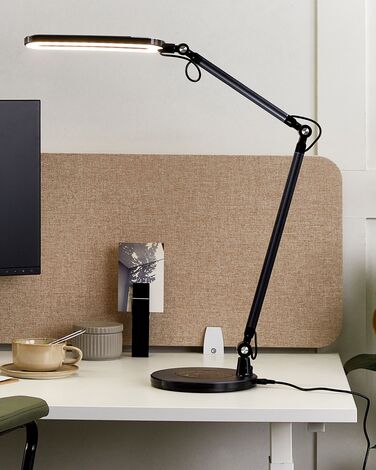 Skrivebordslampe LED metall svart GRUS