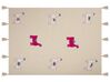 Koc bawełniany w lamy 130 x 180 cm beżowo-różowy NANDYAL_829291