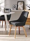 Set of 2 Fabric Dining Chairs Black MELFORT_799999