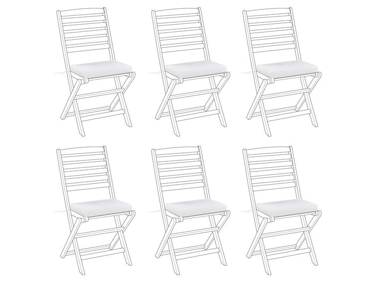 Lot de 6 coussins de chaise blancs 31 x 39 cm TOLVE_897945