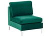 3-Sitzer Modulsofa Samtstoff grün mit Metallbeinen EVJA_789420