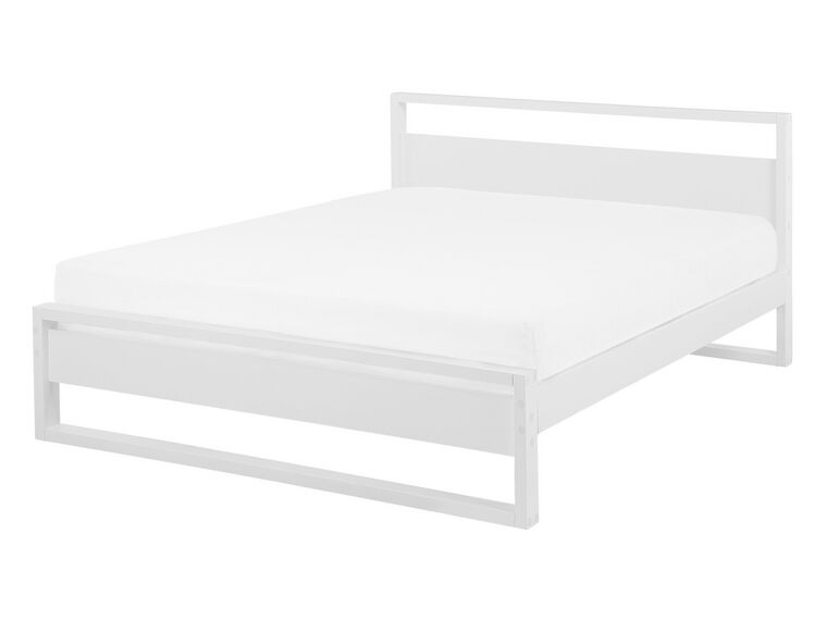 Łóżko drewniane 140 x 200 cm białe GIULIA_743768
