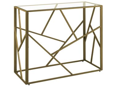 Glass Top Console Table Gold ORLAND