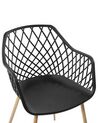 Conjunto de 2 sillas de comedor negro/madera clara NASHUA_775285