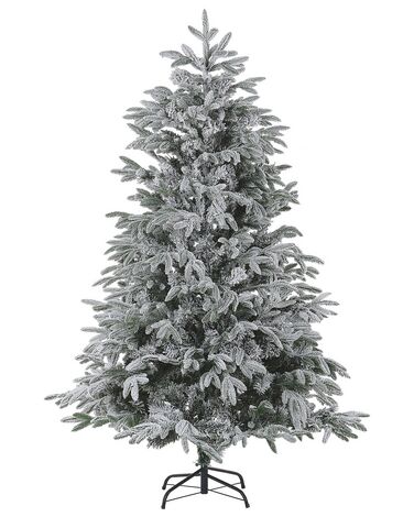 Künstlicher Weihnachtsbaum schneebedeckt 210 cm weiß BASSIE