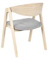 Set of 2 Dining Chairs Light Wood and Grey YUBA_837230