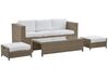 3 Seater PE Rattan Garden Sofa Set White BELLUNO_777211