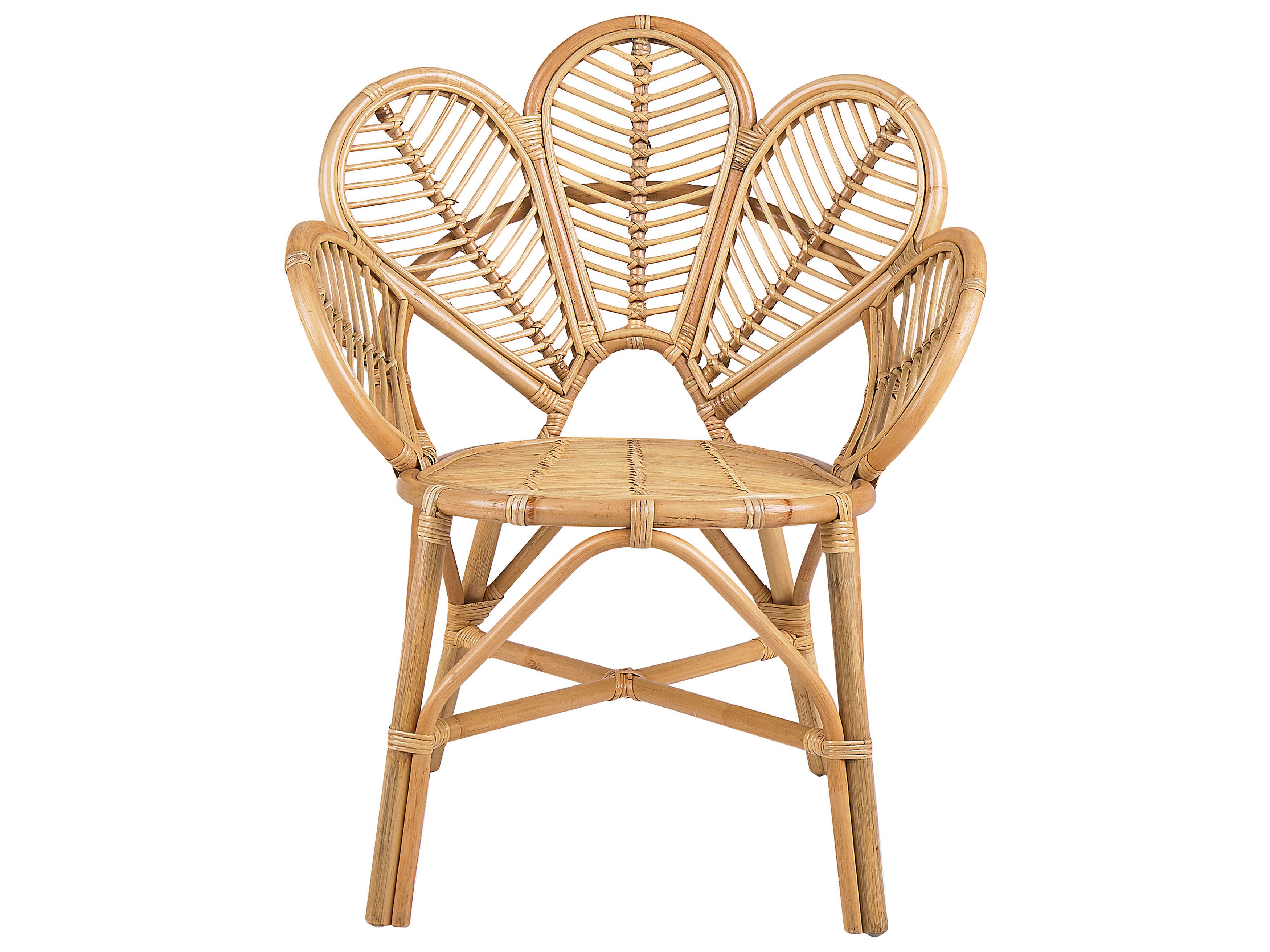 Rattan Peacock Chair Natural FLORENTINE II Beliani.co.uk