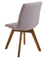 	Conjunto de 2 sillas de poliéster gris pardo/madera oscura CALGARY_800101